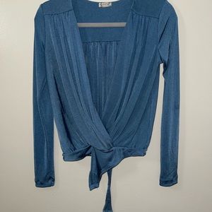 Blue free people body suit